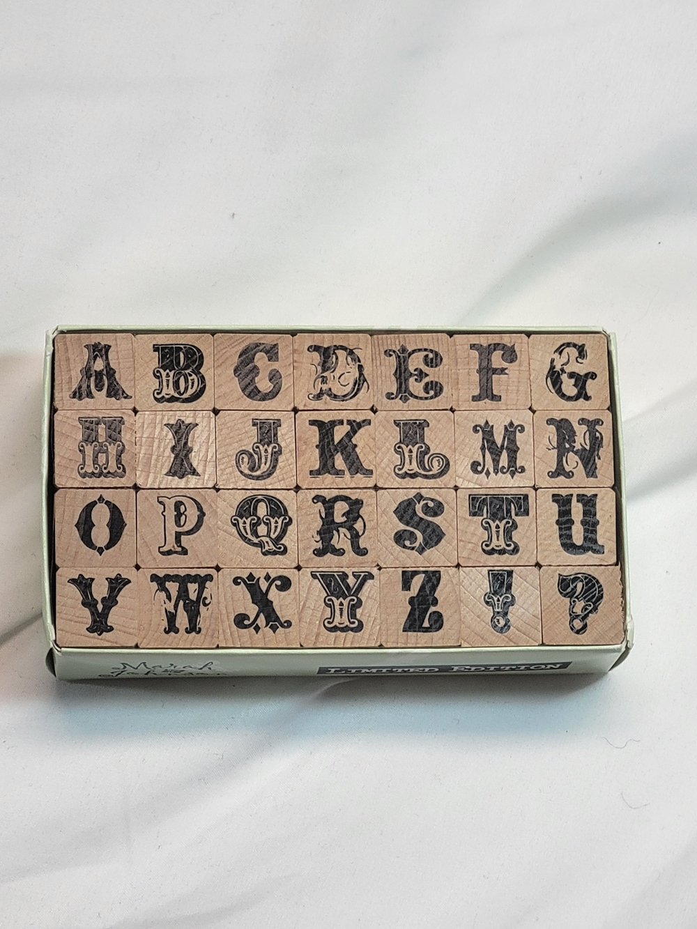 Marah Johnson Cowboy's Ransom Alphabet Rubber Stamp Set Letters 16pc